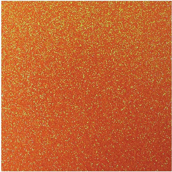Placa em EVA com Glíter 60X40CM Laranja Neon 2MM PCT com 05