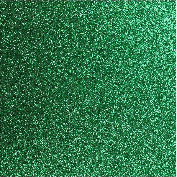 Placa em EVA com Glitter 48X40CM Verde Bandeira 2MM Pacote com 10