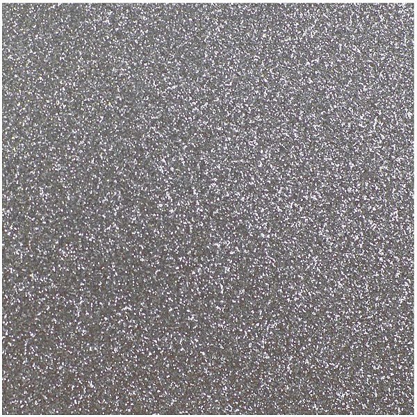 Placa em EVA com Glíter 48X40CM Prata 2MM - Pacote com 10