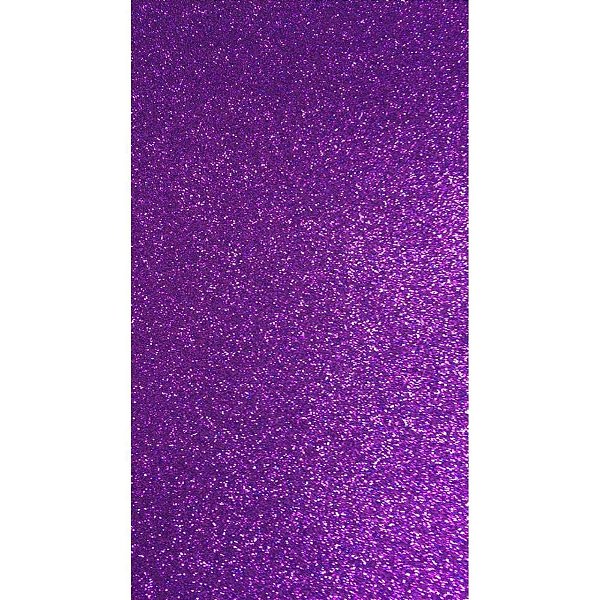 Placa em EVA com Glíter 48X40CM Violeta 2MM Pacote com 10