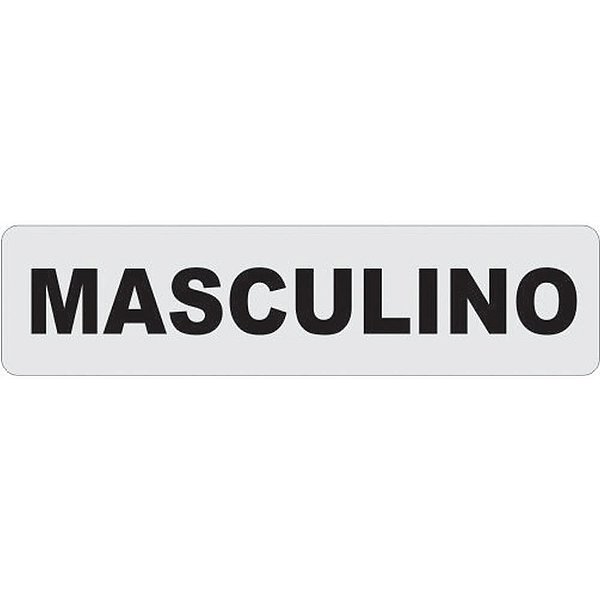 Placa de Sinalização Masculino 24X6CM PCT com 03
