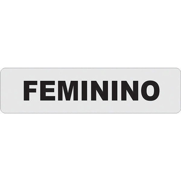 Placa de Sinalização Feminino 24X6CM Pacote com 3