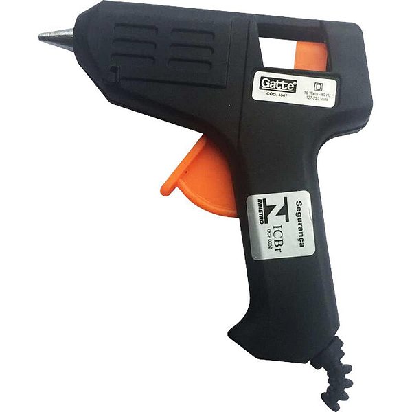 Pistola de Cola Quente 10W Bivolt Pequena Preta