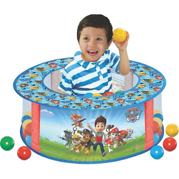 Piscina de Bolinhas Patrulha Canina com 100 Bolinhas