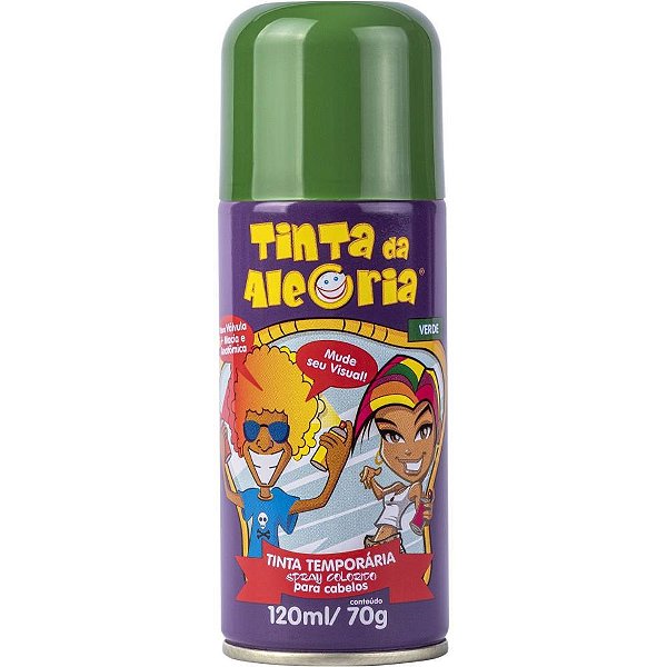 Tinta Temporária para Cabelo Alegria 120ML Verde - Caixa com 24 Unidades