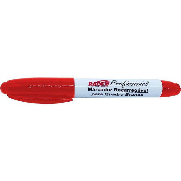 Pincel Quadro Branco Recarregável Vermelho (7897254116853) CX com 12