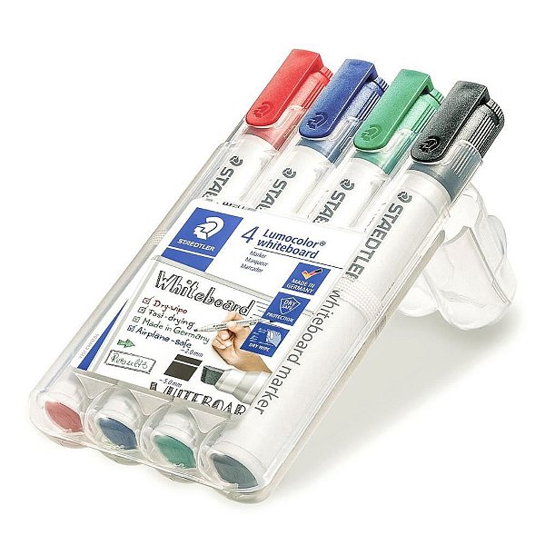 Pincel Quadro Branco Lumocolor 351 4 Cores