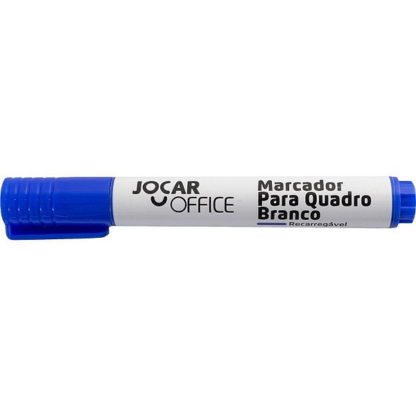 Pincel para Quadro Branco Jocar Recarregável Azul Caixa com 12