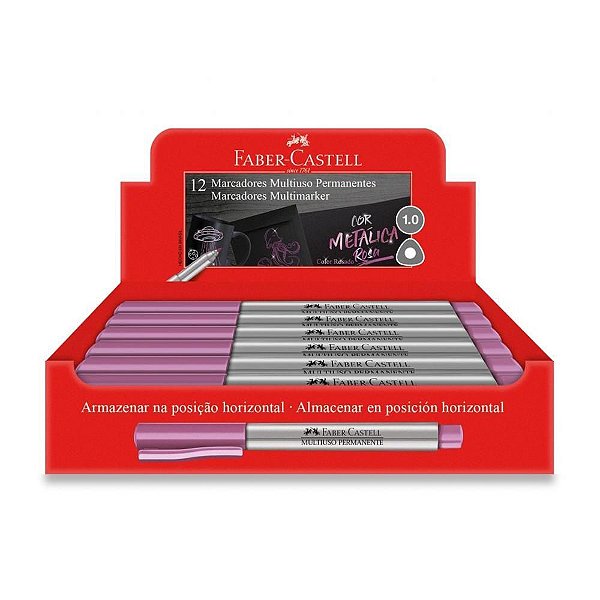 Pincel Marcador Permanente Supersoft 10 Metálico RS Caixa com 12
