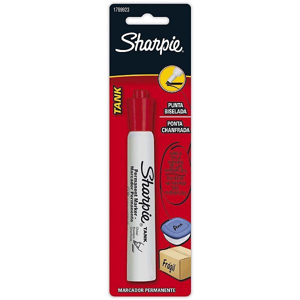 Pincel Marcador Permanente Sharpie TANK Vermelho (071641033917)