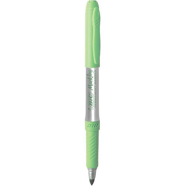 Pincel Marcador Permanente BIC Marking 1.1MM Verde Pastel - Caixa com 10 Unidades