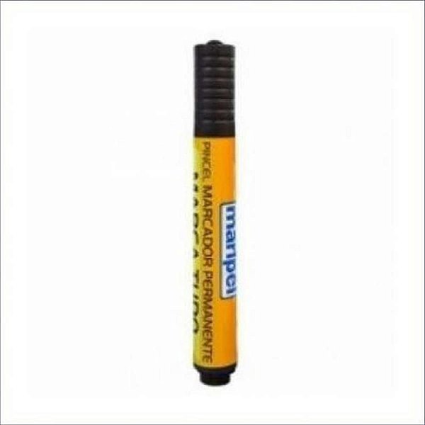 Pincel Marcador Permanente Marca Tudo Preto 5MM - Display com 12 Unidades