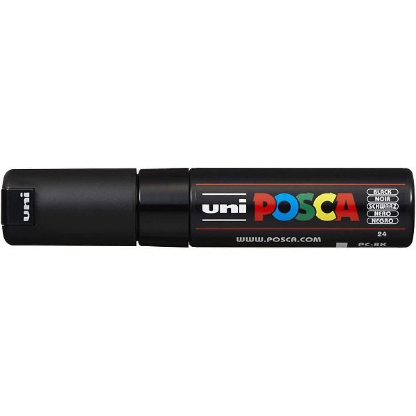 Pincel Marcador Artesanato Posca PC-8K 8/17MM Preta CX com 06