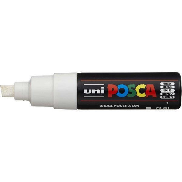 Pincel Marcador Artesanato Posca PC-8K 8/17MM Branca CX com 06