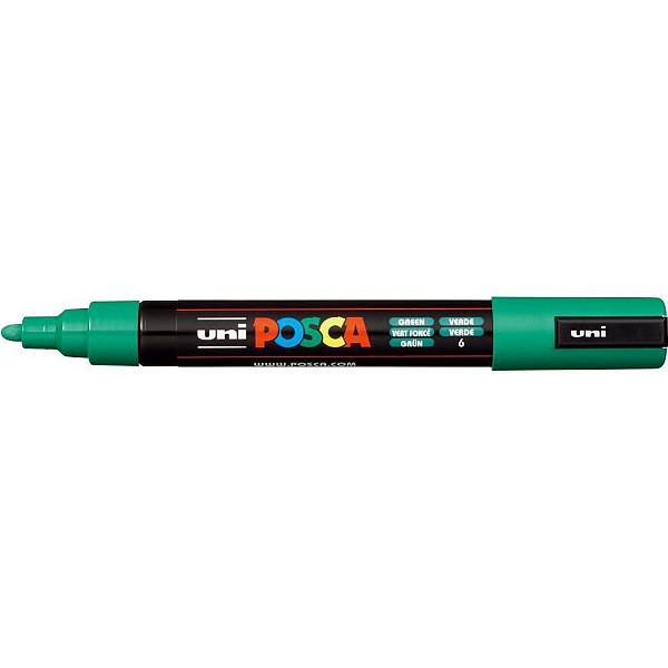 Pincel Marcador Artesanato Posca PC-5M 25MM Verde CX com 06