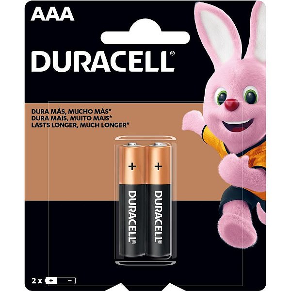 Pilha Alcalina Palito AAA Duracell Blister com 12 Cartelas de 2 Unidades