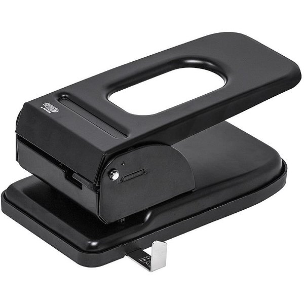 Perfurador de Papel Metal 2 Furos para 60 Folhas Preto