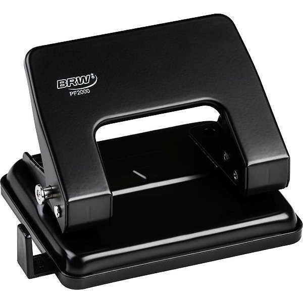 Perfurador de Papel de Metal 2 Furos para 20 Folhas Preto