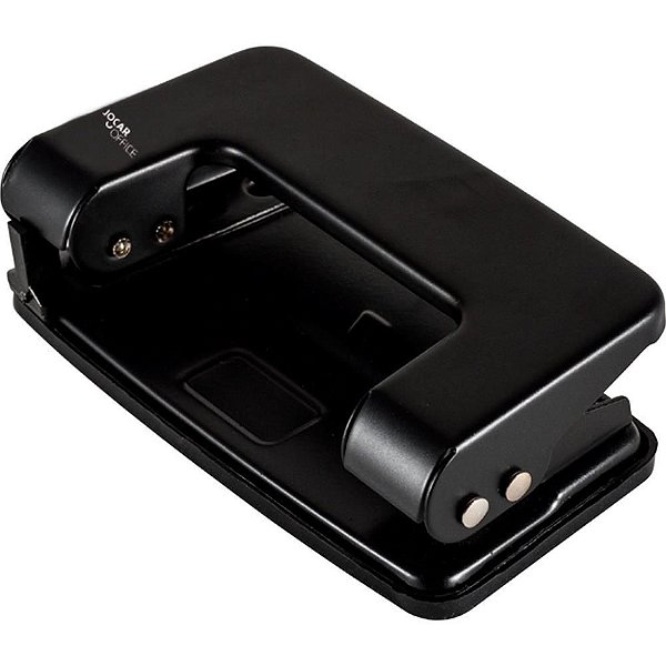 Perfurador de Papel Jocar Preto 2 Furos Pequeno para 12 Folhas