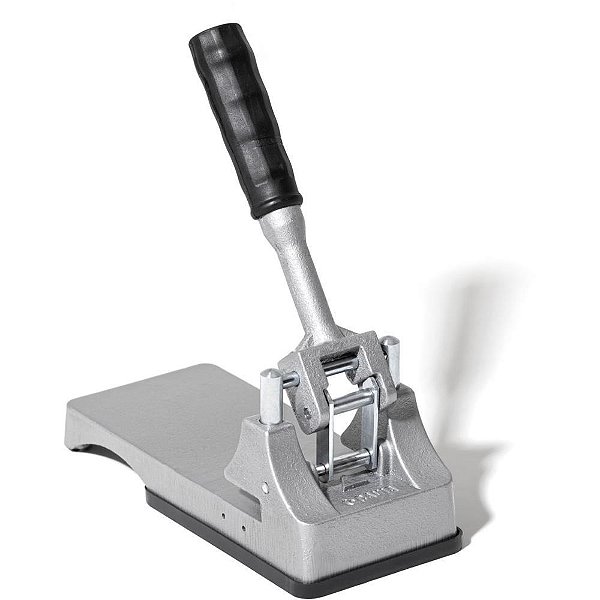 Perfurador de Papel em Ferro Fundido para 100 Folhas  Cinza Claro