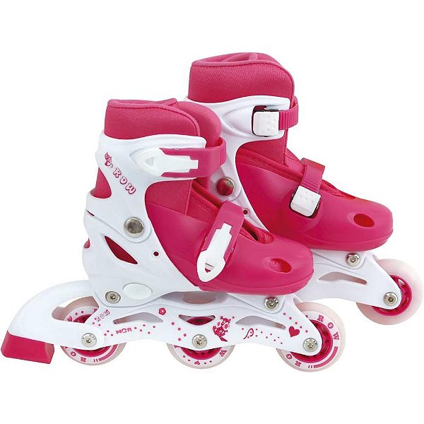 Patins Roller Infantil Rosa Tamanho P (30-33)