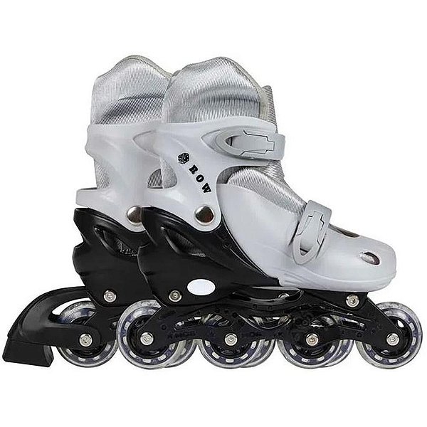 Patins Roller Infantil Cinza Tamanho M (34-37)