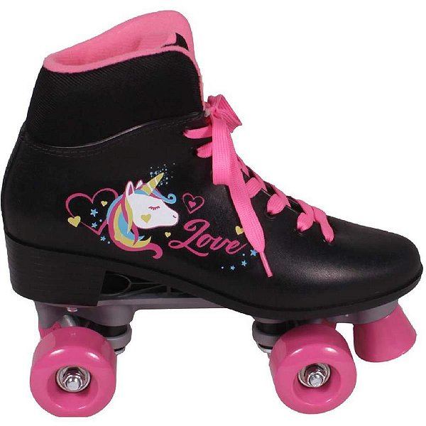 Patins Quad Love 4 Rodas N36 Preto