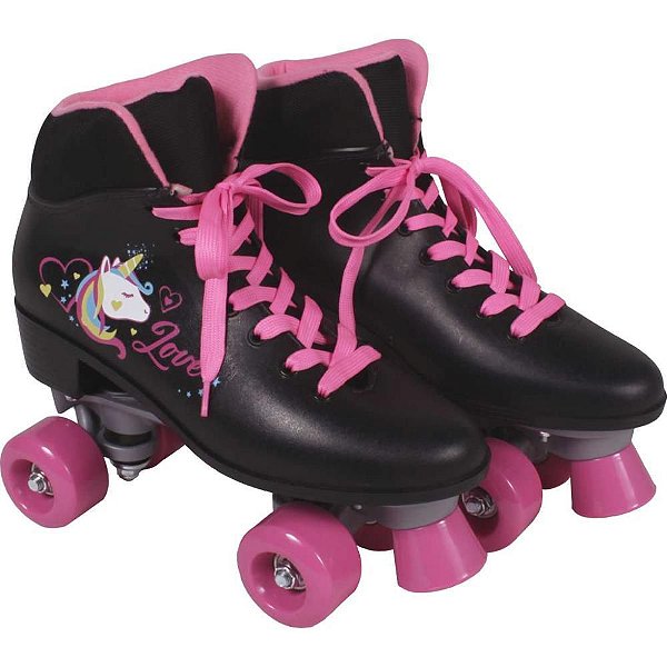 Patins Quad Love 4 Rodas N35 Preto