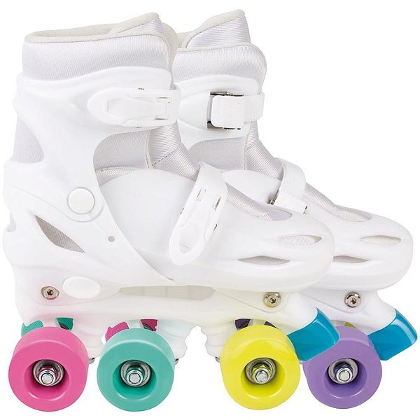 Patins Branco Color 4RODAS N34-37