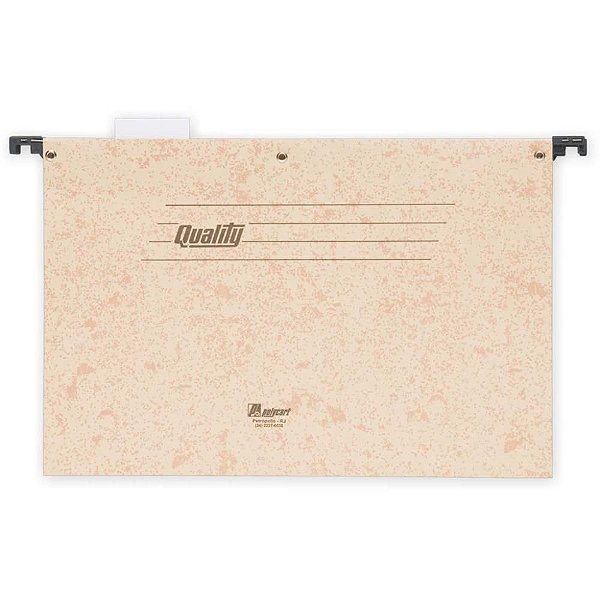 Pasta Suspensa Marmorizada Quality Plastificada com Haste de Metal – Caixa com 50 Unidades