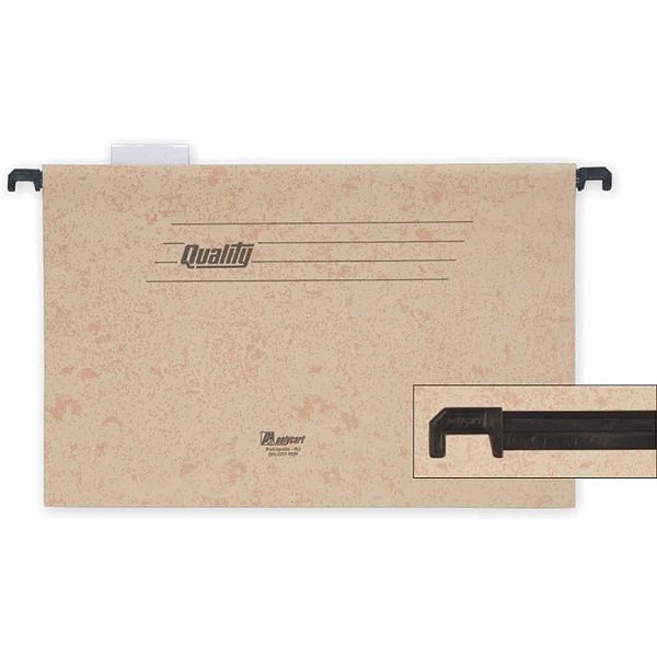 Pasta Suspensa Marmorizada Quality com Haste Plástica Caixa com 50