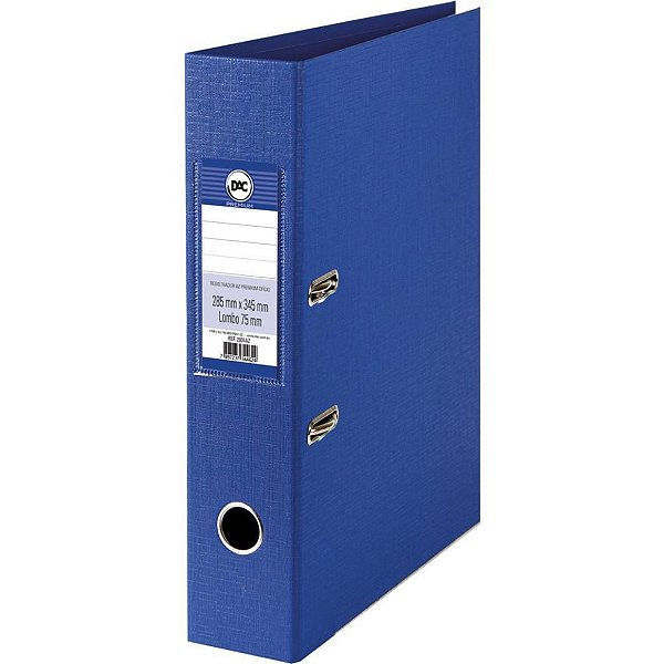 Pasta Registradora Ofício Larga Azul Premium