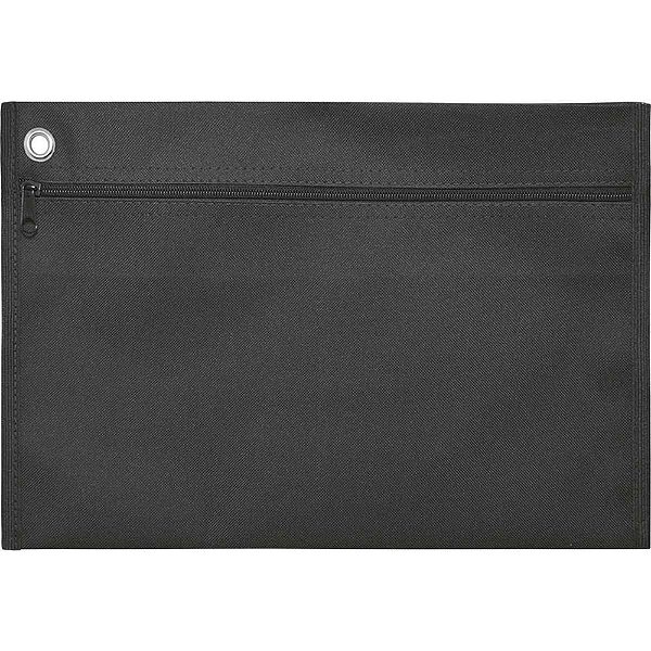 Pasta Malote NYLON 30X22CM Preto Horizontal Pacote com 03
