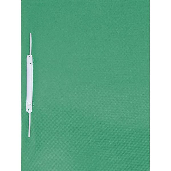 Pasta Grampo Trilho Plástica Ofício Verde Pacote com 10 Unidades