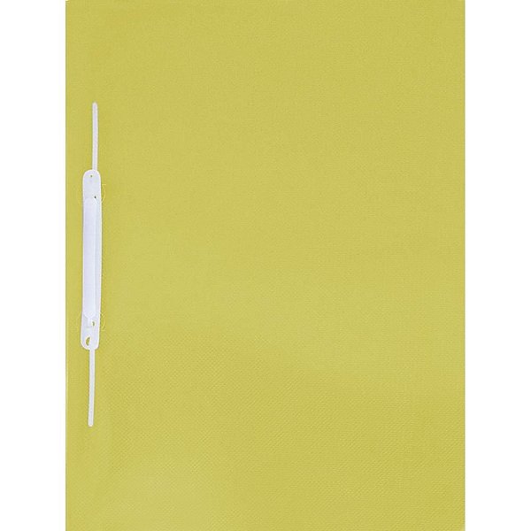 Pasta Grampo Trilho Plástica Ofício Amarela - Pacote com 10