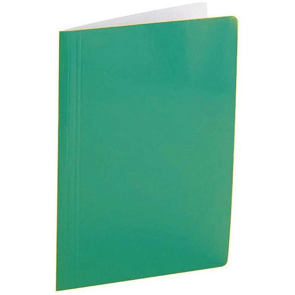 Pasta Grampo Trilho Papel Ofício Verde Pacote com 20