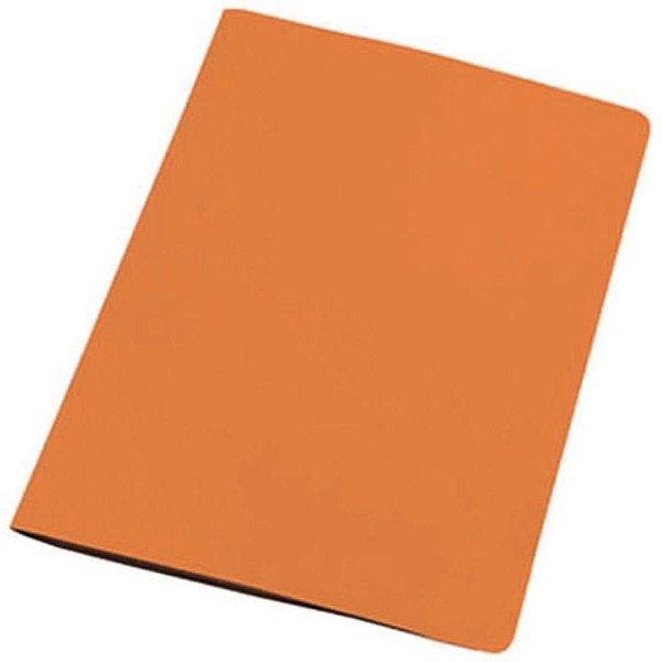 Pasta Grampo Trilho Papel Ofício Laranja - Pacote com 20