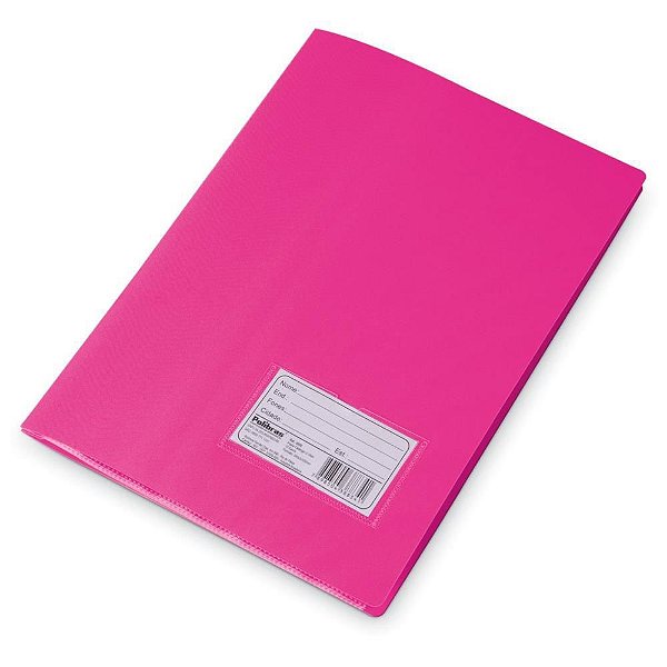Pasta Catálogo Plástica Ofício Rosa com 10 Envelopes