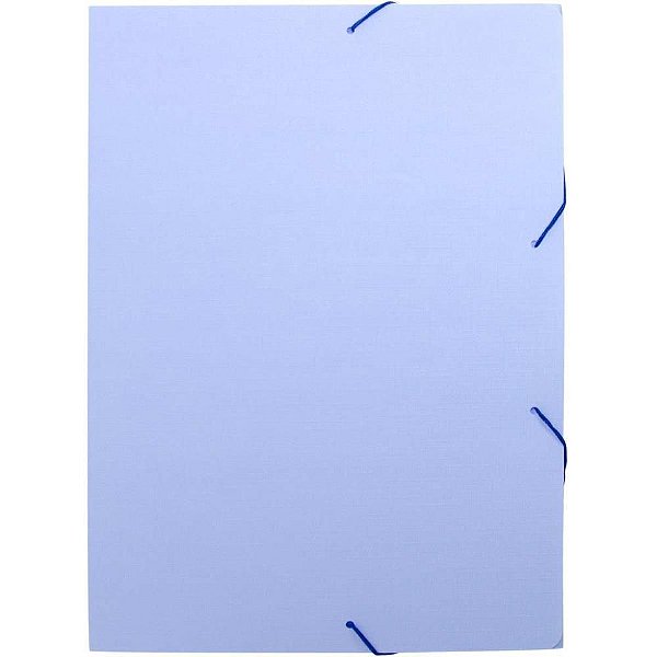 Pasta ABA Elástica Plástica Ofício Serena Azul Pastel - Pacote com 10