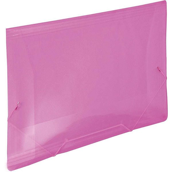 Pasta ABA Elástica Plástica Ofício Rosa Line PCT com 10
