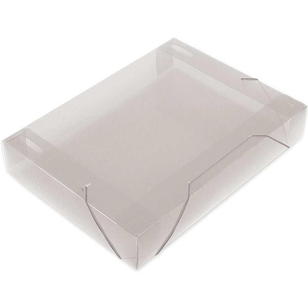 Pasta ABA Elástica Plástica Ofício 55MM Cristal SOFT - Pacote com 10