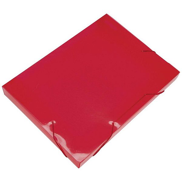Pasta ABA Elástica Plástica Ofício 40MM Vermelha SOFT PCT com 10
