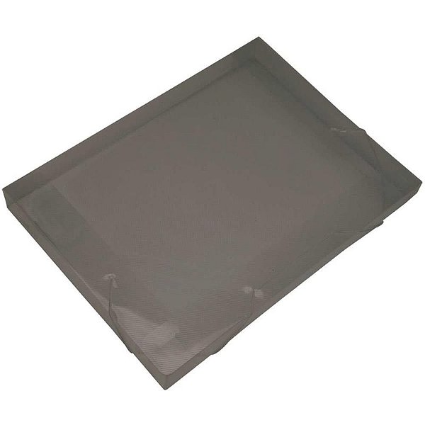 Pasta ABA Elástica Plástica Ofício 40MM Fume SOFT Pacote com 10