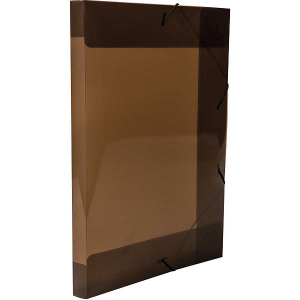 Pasta ABA Elástica Plástica Ofício 30MM Fumê Delloline - Pacote com 10