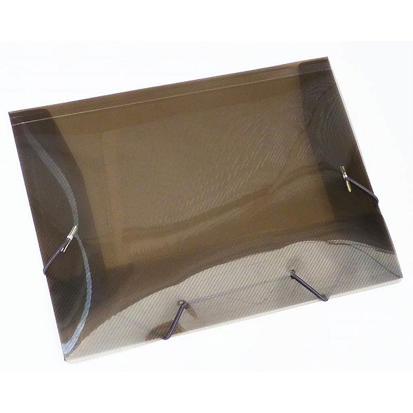 Pasta ABA Elástica Plástica Mini Fume - Pacote com 10