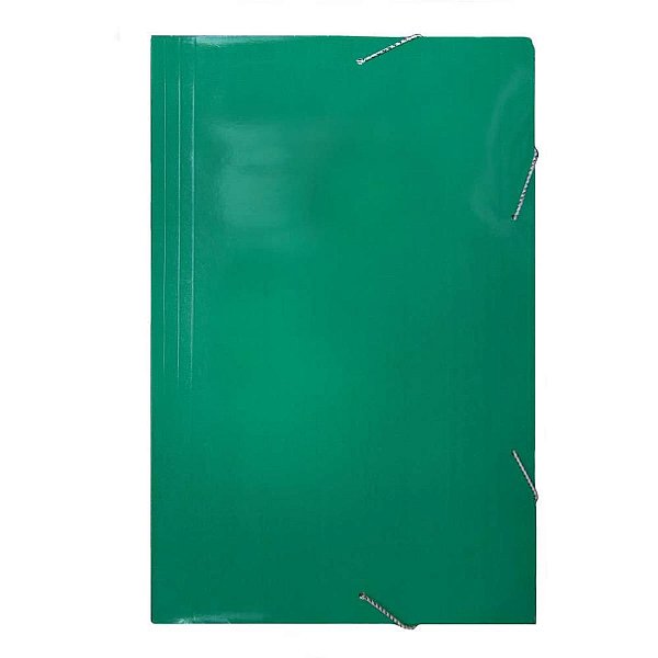 Pasta ABA Elástica Papel Ofício Verde 250G Pacote com 20
