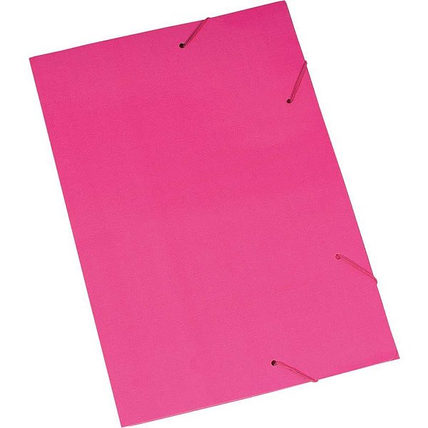 Pasta ABA Elástica Papel Ofício Rosa - Pacote com 20 Unidades