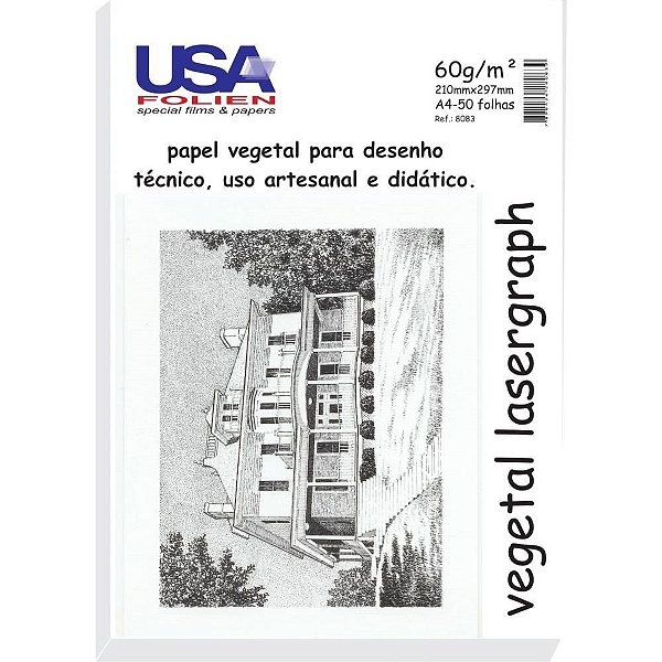 Papel Vegetal A4 60G 210X297MM CX com 50