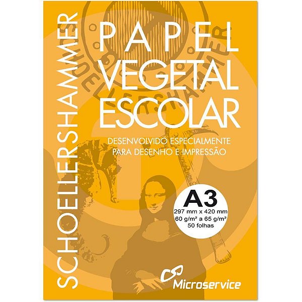 Papel Vegetal A3 60/65G 297X420MM - Pacote com 50