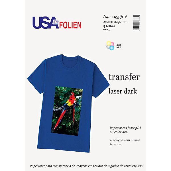 Papel Transfer DARK A4 145G Laser PCT com 05